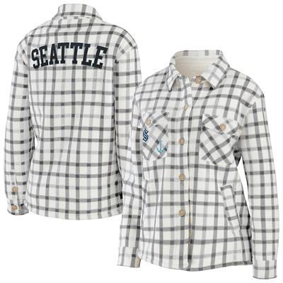 Pittsburgh Steelers WEAR By Erin Andrews Women's Button-Up Plaid Long  Sleeve Shirt - Gray