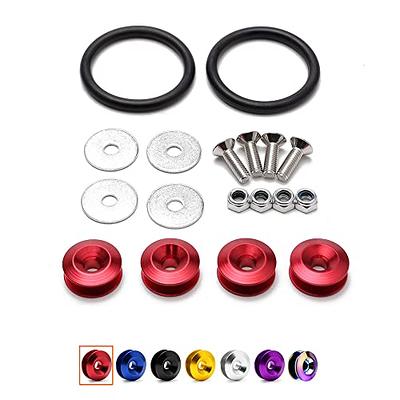 iJDMTOY Universal Fit Black Finish JDM Quick Release Fastener Kit For Car  Bumper Trunk Fender Hatch Lid