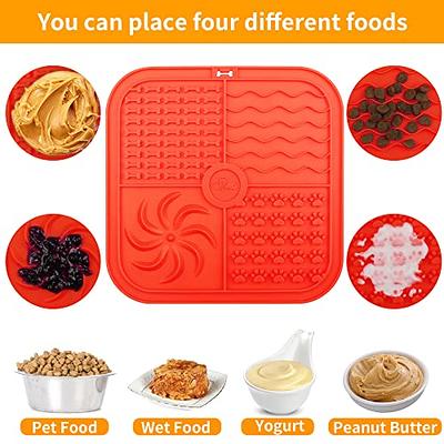 Coomazy Lick Mat for Dog and Cat, Slow Feeder & Non-Slip Design, Boredom  and Anxiety Reducer, Suitable for Food, Treats, Yogurt, Peanut Butter and