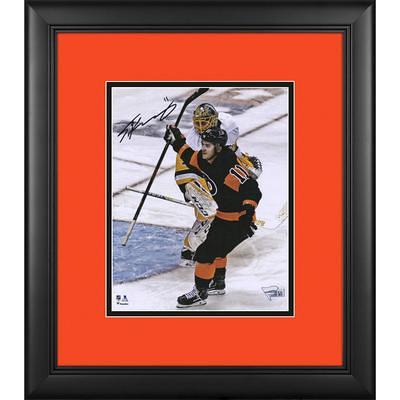 Framed Carter Hart Philadelphia Flyers Autographed 16 x 20 Orange Jersey  Celebration Photograph