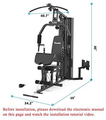 Costway Portable Home Gym Full Body Workout Equipment w/ 8 Exercise  Accessories