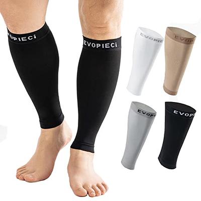 KEKING Calf Compression Sleeves for Men Women, Leg Compression Sleeves,  Footless Compression Socks for Running, Shin Splint Support for Sports,  Varicose Vein Treatment Legs & Pain Relief, Gray L/XL Large/X-Large  Gray/Black