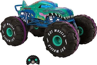  Hot Wheels Monster Trucks Oversized 1:24 Scale Diecast Neon  Mega Wrex : Toys & Games