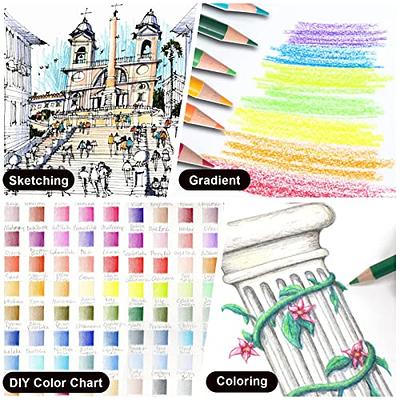 72 Colored Pencils Set Oil Based for Adults Kids Art Craft Colouring Books  Drawing