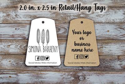 Custom Retail Tags 2.0 Inches By 2.50 Inches, Tags, Clothing Tag