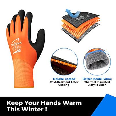 Waterproof Thermal Lined Winter Work Gloves Mens Freezer Warm