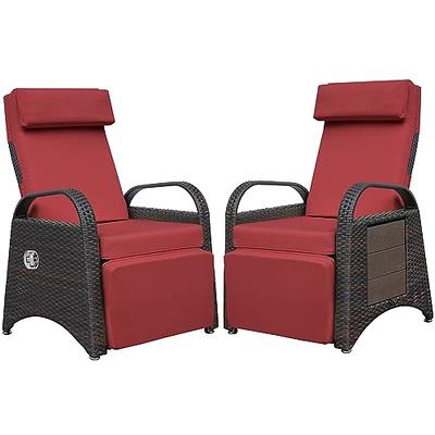 Skypatio Wicker Recliner, Outdoor Recliner Chair