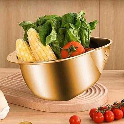 MUELLER Large 5L Salad Spinner Vegetable Washer with Bowl, Anti-Wobble  Tech, Lockable Colander Basket and Smart Lock Lid - Lettuce Washer and  Dryer 