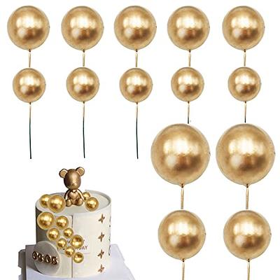 Cupcake Ornament Gold Wedding Golden Ball Gold Cake Drip Pearls