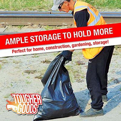 3 Mil 60 Gallon Contractor Trash Bags - 38Wx58H Heavy Duty Black Bags for  G