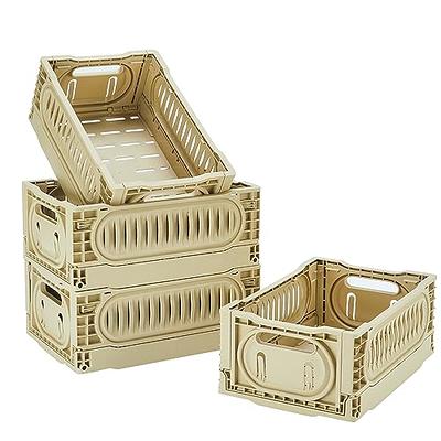 Foldable Plastic Storage Box Thicken Crate Clothes Shoes Drawers