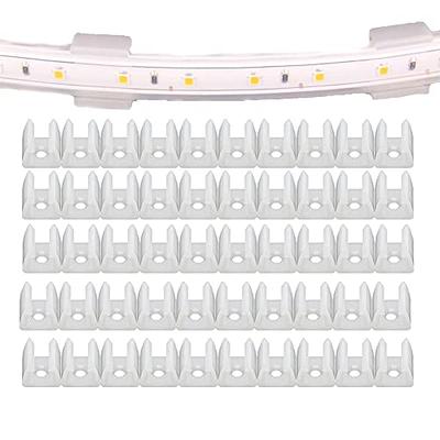 UtySty 50 Pack LED Strip Light Clips with Screws Neon lamp Mounting Fixing  Bracket Clamp Holder for 10-12mm RGB Lights Buckles Flexible Ribbon Tape  Cable Management 5050/5630 Indoor and Outdoor - Yahoo Shopping