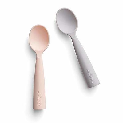 Mushie Set of silicone spoons for self learning