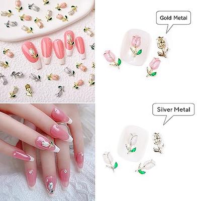 60ks Tulipán Květiny Nail Charms Nail 3d Charms za 187 Kč - Allegro