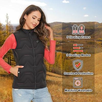 Vofuoti Heated Vest Women, Heated Down Vest with Battery Pack and