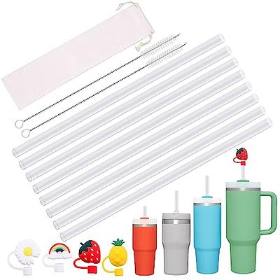 Silicone Replacement Straws for Stanley 40 oz 30 oz Cup Tumbler -6 PCS  Straws Replacement for Stanley Adventure Travel Tumbler, Straws with Cup