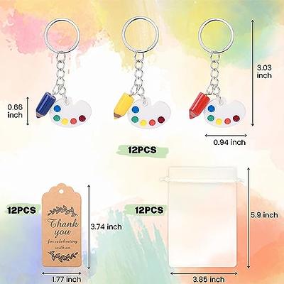 CONTINUELOVE 12 Sets Art Paint Party Favors Art Painting keychains