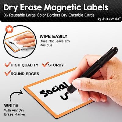 6 Rolls Dry Erase Magnetic Tape 1 Inch x 3.3 ft Colored Magnetic Strips  Roll Blank with Adhesive Backing Magnetic Labels Writable Magnetic Stickers