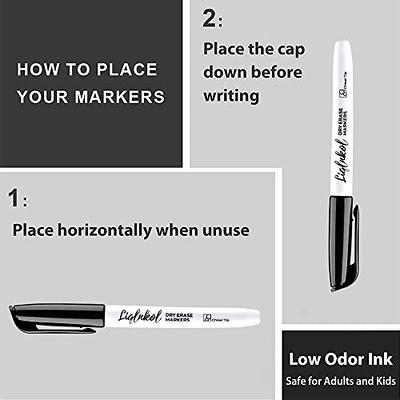 Keebor Basic Fine Tip Dry Erase Markers, Low Odor