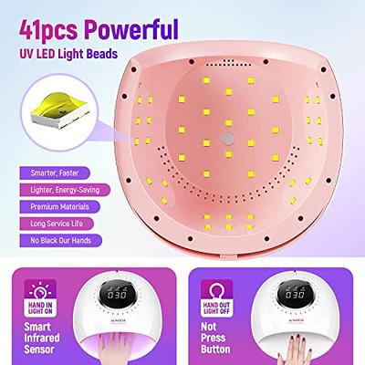 LED Powerful UV Nail Lamp With Large LCD Touch Screen Smart Sensor 4 Timer  Setting