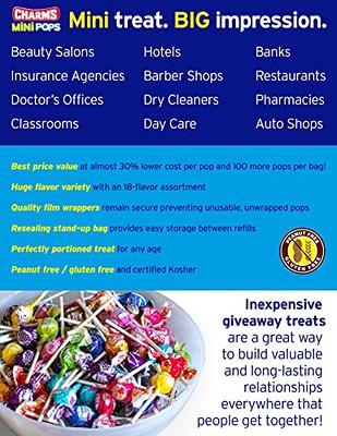 Tootsie Roll Charms Mini Pops - 4.5 lb Holiday Size Bag of Individually  Wrapped Fruity Hard Candy Lollipops in 18 Fun Flavors - Peanut and Gluten  Free, 400 Count - Yahoo Shopping