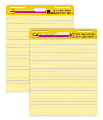 Post-it Wall Pad Easel Pad w/ Bonus Command Strips, 20 x 23, 2 Pads