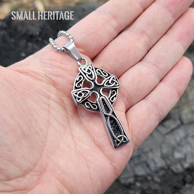 Brand New MENDEL Stainless Steel Irish Celtic Trinity Knot Claddagh Cross Pendant  Necklace - Necklaces | Facebook Marketplace | Facebook