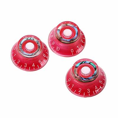 4 Pcs Red Speed Control Knobs for Electric Guitar Parts Replacement