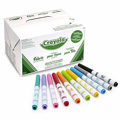 Crayola Fabric Marker Classpack, Ten Assorted Colors, 80/Box - Yahoo  Shopping