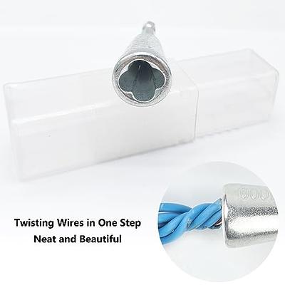 SeonFook Wire Twisting Tool Quick Connector Wire Nut Twister with 1/4 Hex  Shank, Electrician Spin Twist Wire Connector Socket for 1.5/2.5/4/6 Square