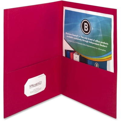 Universal Laminated Two-pocket Folder Cardboard Paper Red 11 X 8 1