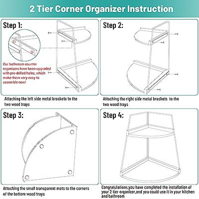 Dyiom 3 Layer Bathroom Triangular Shower Caddy Shelf Corner Bath