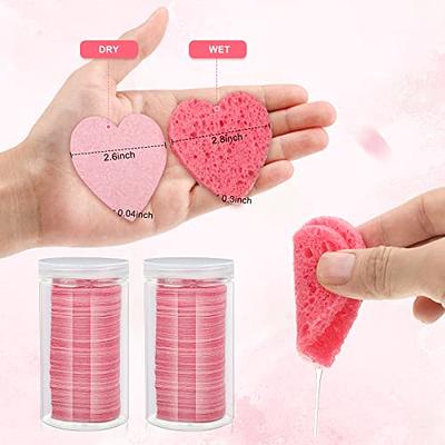 300 Pieces Compressed Facial Sponges with Containers Pink Heart Shape  Makeup Sponges Reusable Exfoliating Sponge Cosmetic Facial Cleansing Pads  for Exfoliating Makeup Removal Facial Supplies - Yahoo Shopping