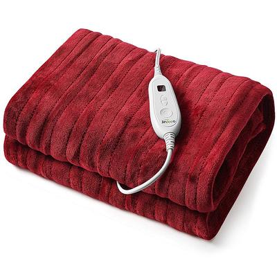 SERWALL Flannel Heated Throw Electric Blanket Blanket-DRGT-Grey - The Home  Depot