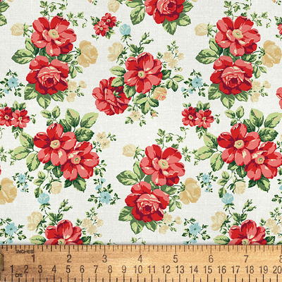 Mainstays 100% Cotton 1 Yard Precut Fabric Solid Red