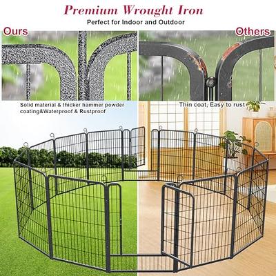 Jhsomdr 40 inch Tall Dog Fence Dog Pens Outdoor Heavy Duty Dog Playpen for  Large Dogs