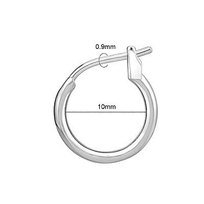 AoedeJ 925 Sterling Silver Hoop Earrings, High Polished Round Tiny