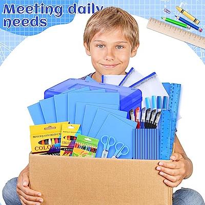 Harloon 137 Pcs School Supplies Kit Back to School Essentials Bulk Includes  Notebooks Pencils Pens File Pouch Crayons Rulers Scissors and More for Kids  Girl Boy Student Classroom Charity (Blue) - Yahoo Shopping