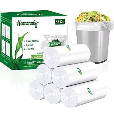 Hommaly 2.6 Gallon 240 pcs Small Clear Trash Bags, Strong Garbage Bags,  Bathroom Trash Can Bin Liners Unscented, Mini Plastic Bags for Office,  Waste Basket Liner, Fit 4.5-10 Liters, 0.5-2.6 Gal - Yahoo Shopping