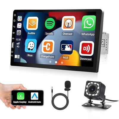 Podofo Single Din Car Stereo with Apple Carplay Android Auto, 5