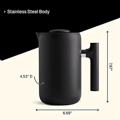 Fellow Clara Insulated Coffee Maker with Enhanced Filtration System -  Portable French Press Stainless Steel - 24 oz Carafe - Matte Black - Yahoo  Shopping