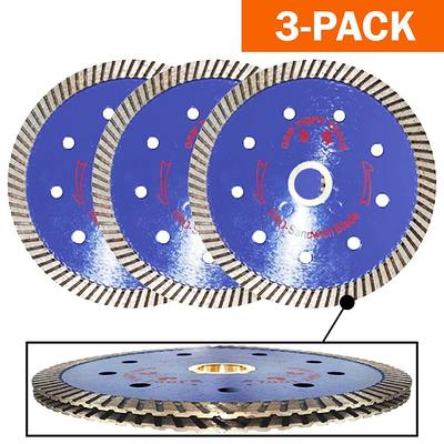 GRIP TIGHT TOOLS 4-1/2 in. Professional Turbo Sandwich Diamond Blade, Cuts  Granite, Marble, Concrete, Stone, Brick and Masonry (3-Pack) - Yahoo  Shopping