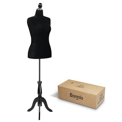 Female Display Dress Form on Wood Tripod Base