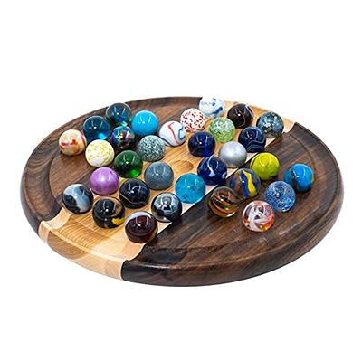 Buy Online Winmaarc Handmade Games Solitaire Board In Wood With Glass  Marbles -  577687