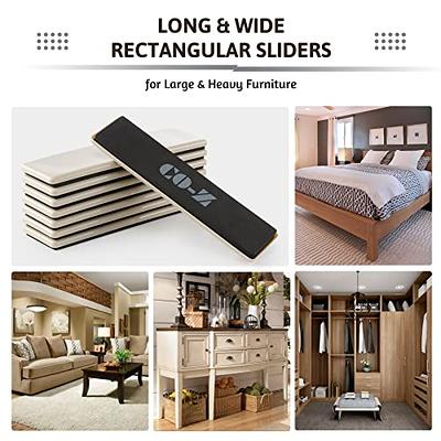 Large Furniture Movers Sliders for Carpet, Reusable Rectangle Furniture  Moving Sliders, 9 x 2.5 Carpet Sliders Furniture Moving Pads for Heavy  Sofa