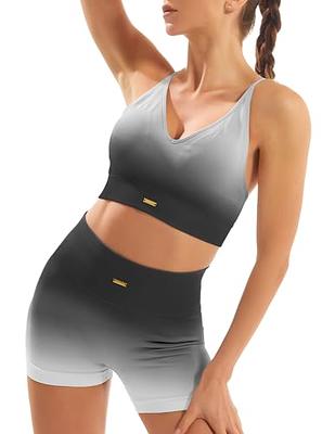  Workout Sets For Women 2 Piece Ribbed Yoga Outfits
