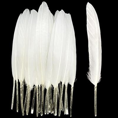 100pcs White Goose Feathers 4-6 Inch Decorative Feather for