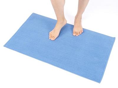 2pc HeiQ Antimicrobial Memory Foam Bath Rug Set Blue - Truly Calm