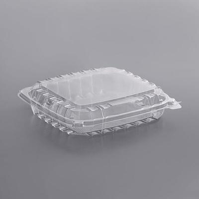 Dart C57PST1 ClearSeal Hinged Lid Plastic Container 6 x 5 13/16 x 3 -  500/Case
