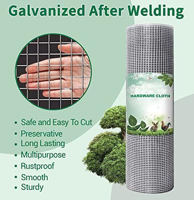 AMAGABELI GARDEN & HOME Hardware Cloth 1/2 inch 36inx50ft 19Gauge  Galvanized After Welded Cage Mesh Roll Square Chicken Wire Netting Rabbit  Fence